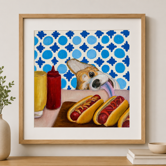 Well Hot Dog | Original Oil Painting