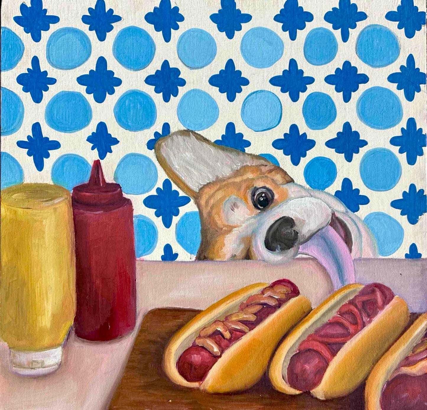 Well Hot Dog | Original Oil Painting