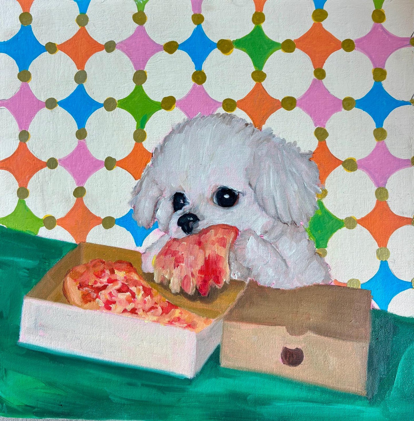 Pizza Thief Original | Oil Painting